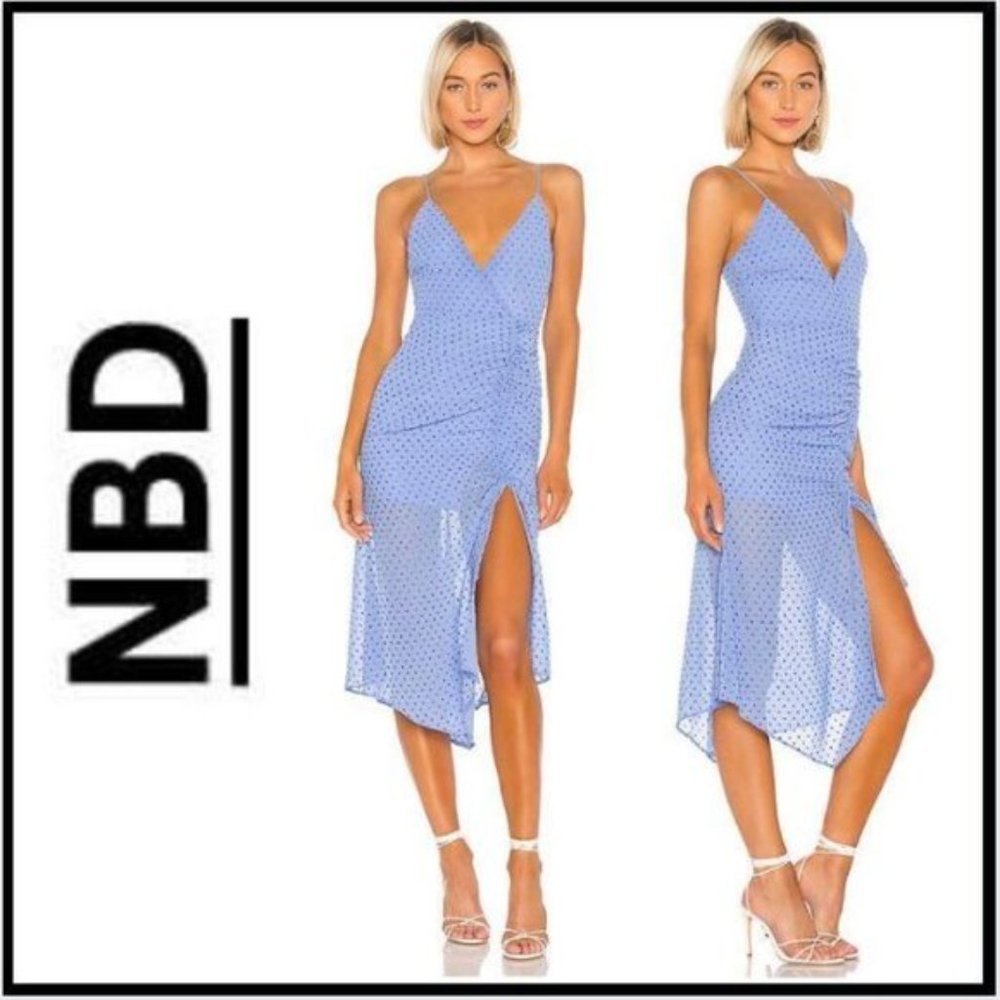 NBD Andre Midi Dress size XS IN Periwinkle Blue XS